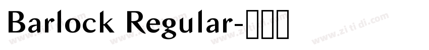 Barlock Regular字体转换
